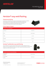 Hertalan easy weld flashing - TF